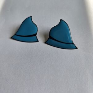 Blue Abstract Earrings